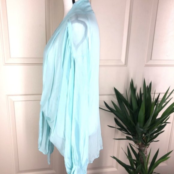 Young Fabulous & Broke Sheer Tie Front Blouse - Picture 5 of 6